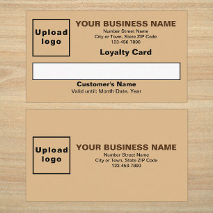 Business Light Brown Flat Loyalty Card
