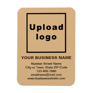 Business Light Brown Flexible Photo Magnet