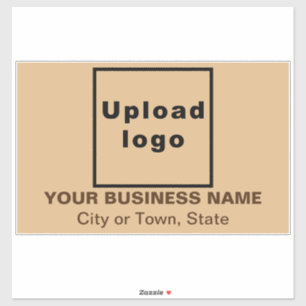 Business Light Brown Large Rectangle Vinyl Sticker