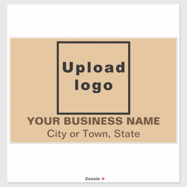 Business Light Brown Large Rectangle Vinyl Sticker (Sheet)