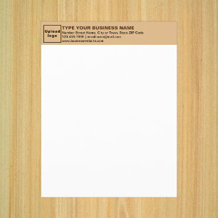 Business Light Brown Letterhead on Paper Sheet
