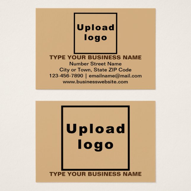 Business Light Brown Rectangle Profile Card (Front & Back)