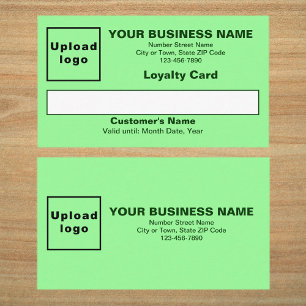 Business Light Green Flat Loyalty Card