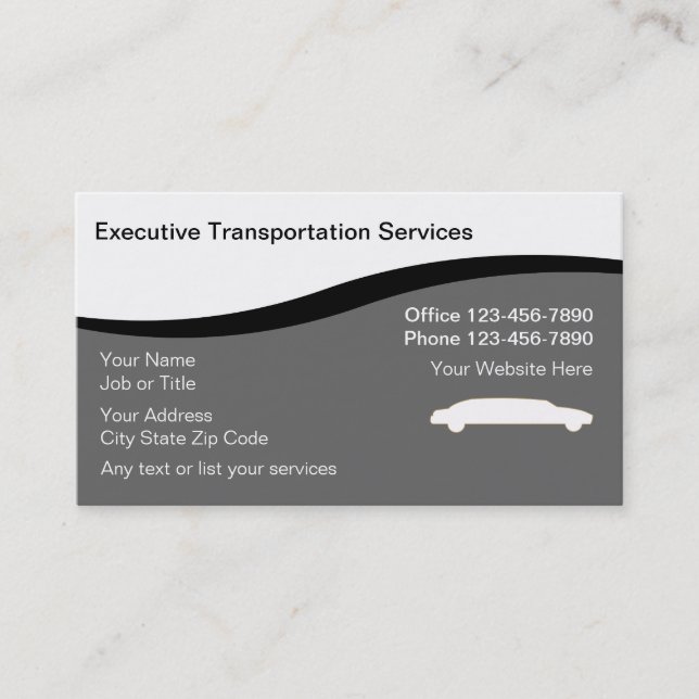 Business Limo Business Cards (Front)