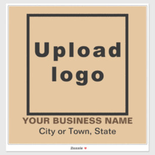 Business Location, Light Brown Large Square Vinyl