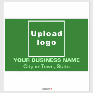 Business Location on Green Large Rectangle Vinyl