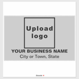 Business Location on Grey Large Rectangle Vinyl