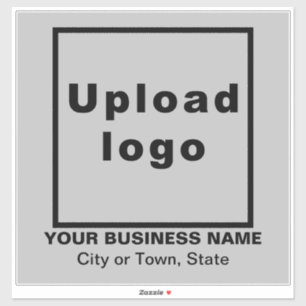 Business Location on Grey Large Square Vinyl