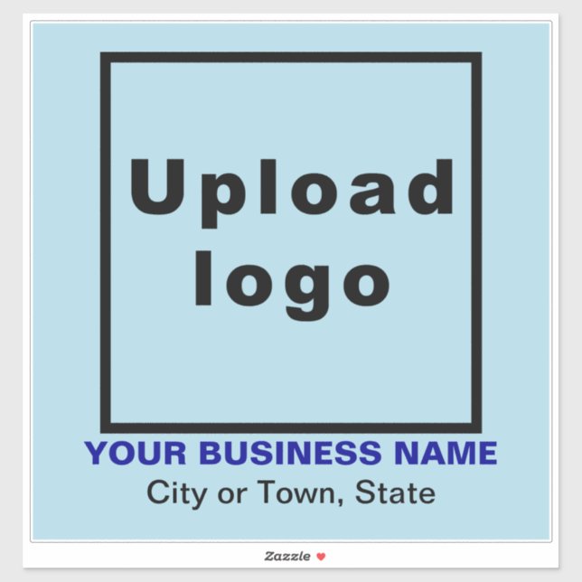 Business Location on Light Blue Large Square Vinyl (Sheet)