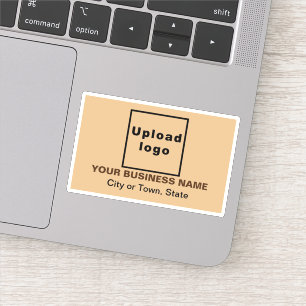 Business Location on Light Brown Rectangle Vinyl