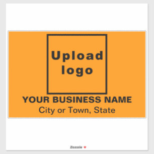 Business Location on Orange Large Rectangle Vinyl