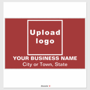 Business Location on Red Large Rectangle Vinyl
