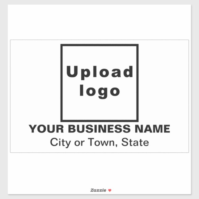 Business Location on White Large Rectangle Vinyl (Sheet)