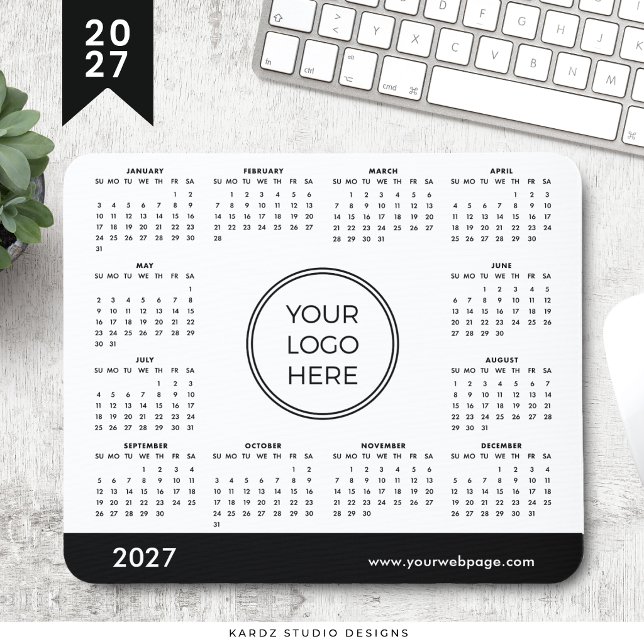 Business Logo 2027 Calendar Mouse Pad (Creator Uploaded)