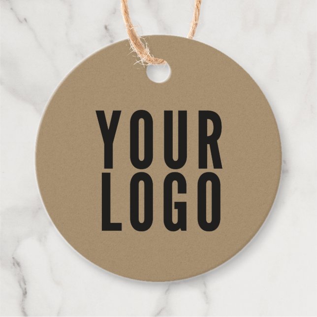 Business Logo Address Kraft Tag (Front)