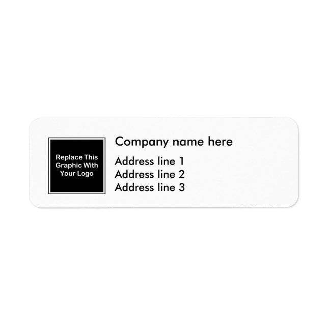 Business Logo Address Labels Template (Front)