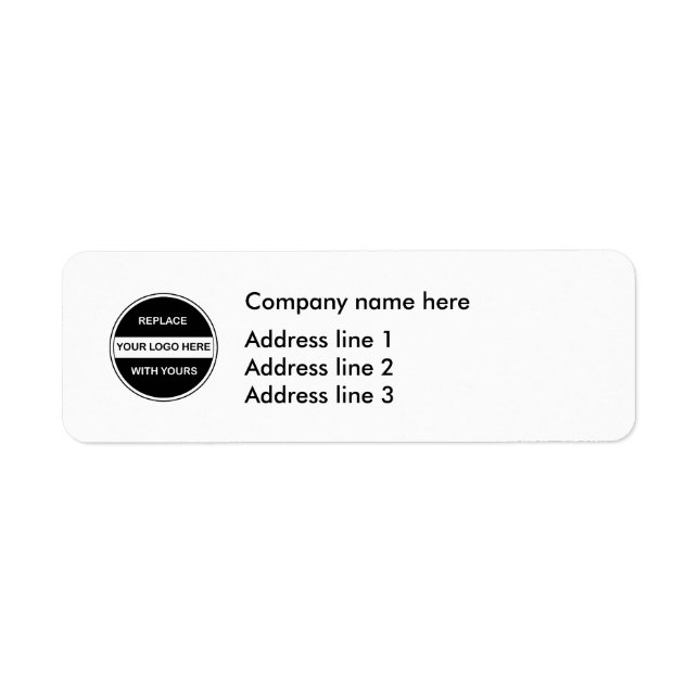 Business Logo Address Template Labels (Front)