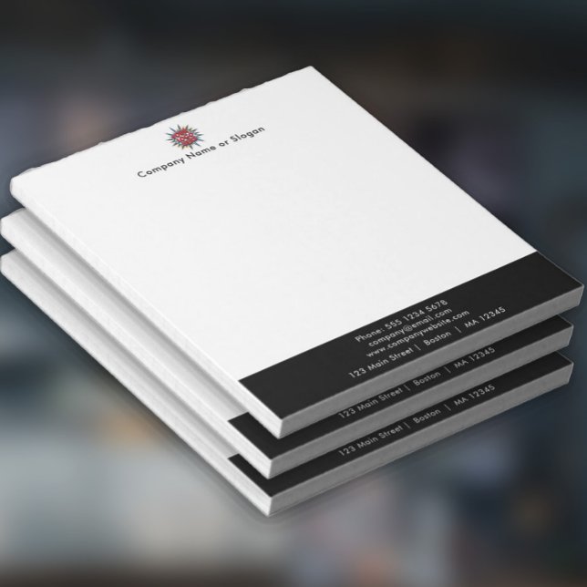 Business Logo and Address Upload  Notepad (Creator Uploaded)