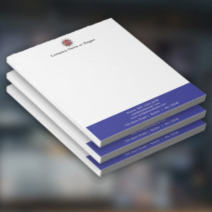 Business Logo and Address Upload Notepad
