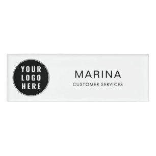 Business Logo and Company Staff Name Tag