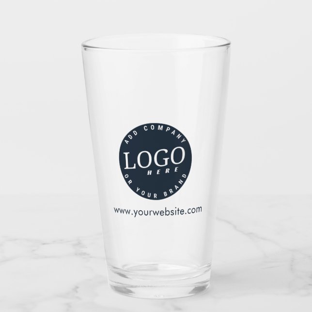 Business Logo and Company Website Address Custom Glass (Front)