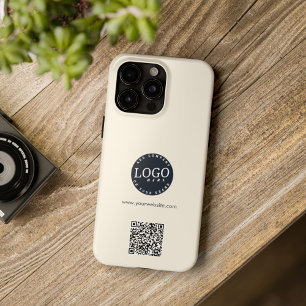 Business Logo and Company Website QR Code Employee iPhone 15 Pro Max Case