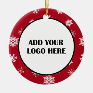 Business Logo and Information Customer   Ceramic Tree Decoration