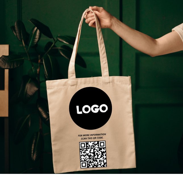 Business Logo and  QR Code | Company Professional Tote Bag (Creator Uploaded)