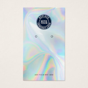 Business Logo and QR Code Earring Display Card