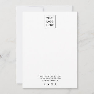 Business Logo and Text Company Elegant Minimalist Card