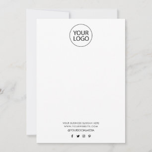 Business Logo and Text Company Elegant Minimalist Card