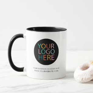 Business Logo and Text Company Elegant Minimalist  Mug