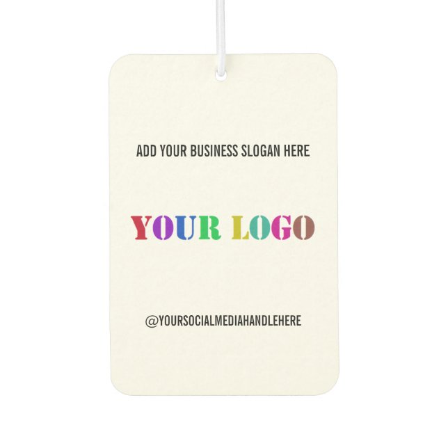 Business Logo and Text Promotional Air Freshener (Front)