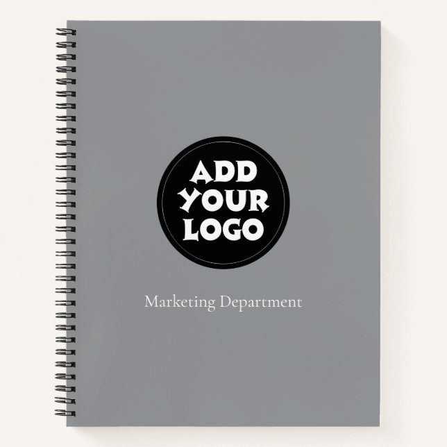 Business Logo And Text Simple Notebook (Front)