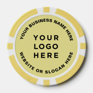 Business Logo and Text Simple Professional Poker Chips