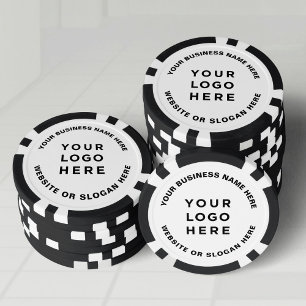 Business Logo and Text Simple Professional Poker Chips