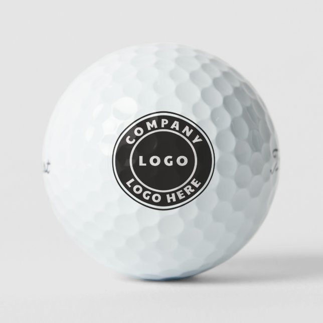 Business Logo and Website Company Employee Custom Golf Balls (Front)