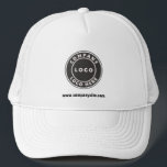 Business Logo and Website Custom Company Employee Trucker Hat<br><div class="desc">Add your company logo and brand identity to this trucker hat as well as your website address or slogan by clicking the "Personalise" button above. These brand-able trucker hats can advertise your business as employees wear them and double as a corporate swag. Available in other colours and sizes. No minimum...</div>