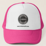 Business Logo and Website Custom Company Employee Trucker Hat<br><div class="desc">Business Logo and Website Custom Company Employee Trucker Hat. Add your company logo and brand identity to this trucker hat as well as your website address or slogan by clicking the "Personalise" button above. These brand-able trucker hats can advertise your business as employees wear them and double as a corporate...</div>