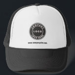 Business Logo and Website Custom Company Employee Trucker Hat<br><div class="desc">Add your company logo and brand identity to this trucker hat as well as your website address or slogan by clicking the "Personalise" button above. These brand-able trucker hats can advertise your business as employees wear them and double as a corporate swag. Available in other colours and sizes. No minimum...</div>