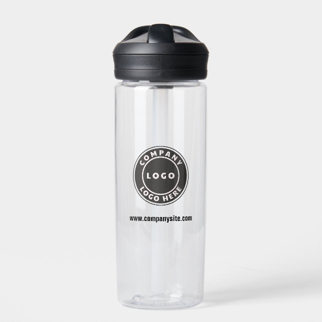 Business Logo and Website Custom Corporate Staff Water Bottle (Front)