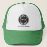 Business Logo and Website Custom Employee Trucker Hat<br><div class="desc">Add your company logo and brand identity to this trucker hat as well as your website address or slogan by clicking the "Personalise" button above. These brand-able trucker hats can advertise your business as employees wear them and double as a corporate swag. Available in other colours and sizes. No minimum...</div>