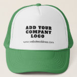 Business Logo and Website New Company Employees Trucker Hat<br><div class="desc">Add your brand logo and website address to this cute hat that's perfect to passively advertise your new or established business. Perfect for trade shows or showroom and reception area for employees and clients use Available in other colours. No minimum order quantity and no setup fee. Order as many or...</div>