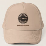Business Logo and Website New Employee Custom Trucker Hat<br><div class="desc">Business Logo and Website Custom Employee Trucker Hat. Add your company logo and brand identity to this trucker hat as well as your website address or slogan by clicking the "Personalise" button above. These brand-able trucker hats can advertise your business as employees wear them and double as a corporate swag....</div>