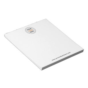 Business Logo and Website Simple Custom Notepad