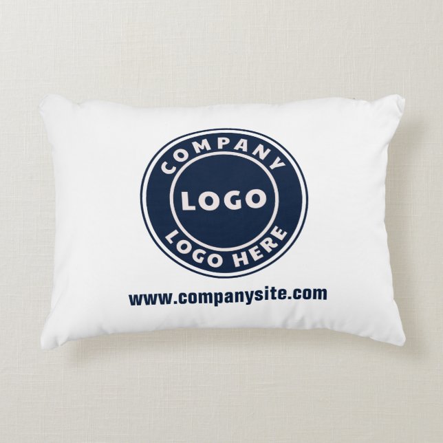 Business Logo Annual Corporate Events Decorative Cushion (Front)