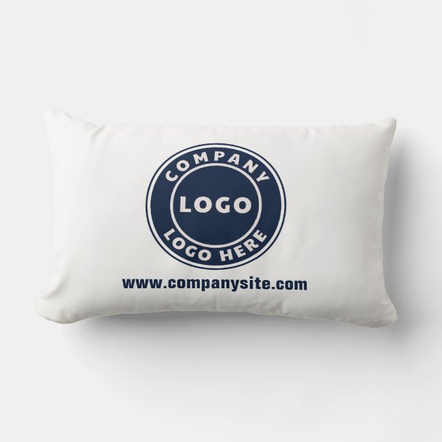 Business Logo Annual Corporate Office or Showroom Lumbar Cushion (Front)