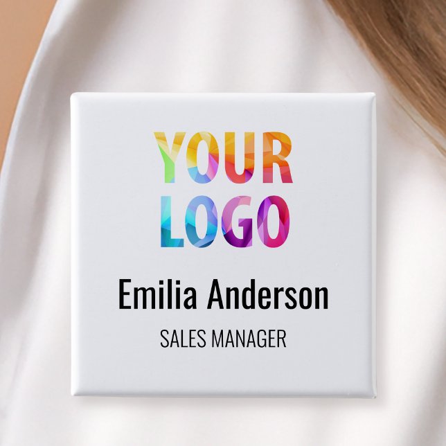 Business Logo Basic Employee Staff Name Badge (Creator Uploaded)