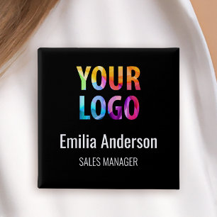 Business Logo Basic Employee Staff Name Badge