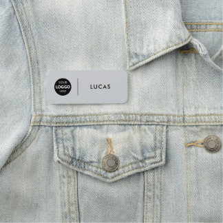 Business Logo Basic Employee Staff Name  Na Tag